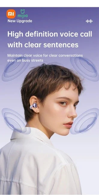 Xiaomi M91 Wireless Bluetooth Earphones with Bone Conduction Noise Reduction for High Definition Calls, Suitable for IOS and And