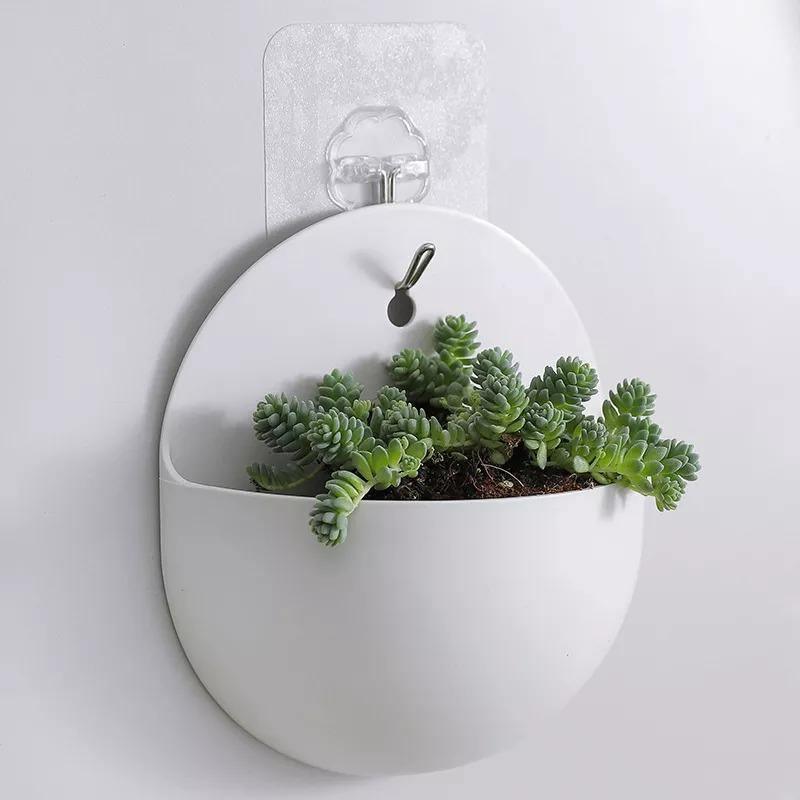 Geometric Hanging Wall Planter White / Circle | Sage & Sill