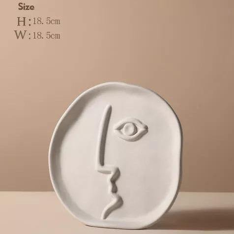 Abstract Face Ceramic Vase