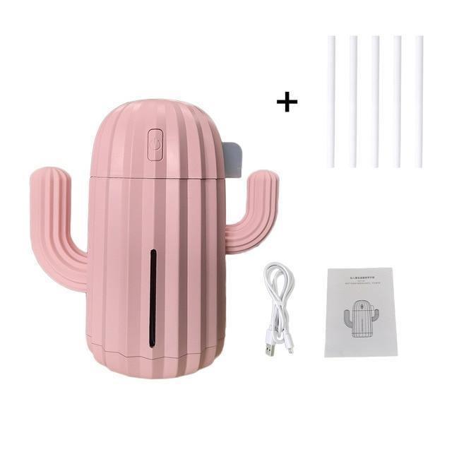 Mini Cactus LED USB Humidifier Pink / 5x | Sage & Sill