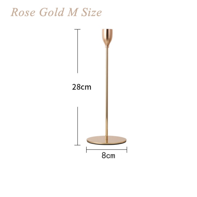 Gold Romantic Nordic Metal Candle Holders